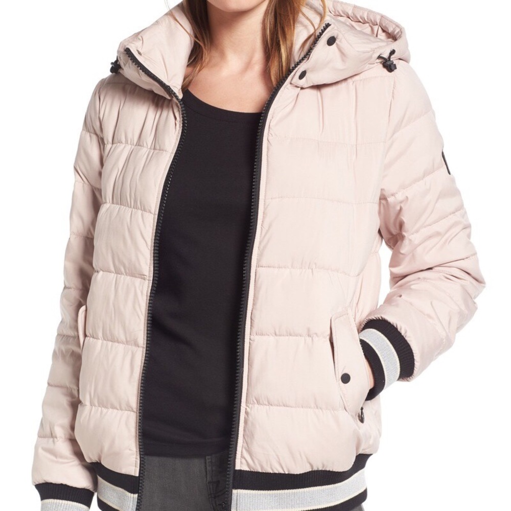 Bernardo Micro Touch Quilted Bomber Jacket